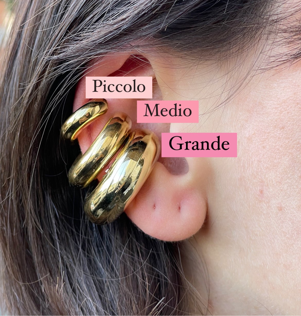 Ear cuff liscio piccolo in 2 colori