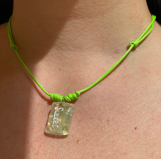 Collana caramella verde